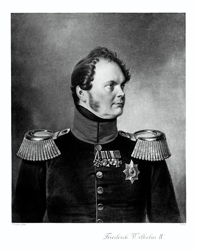 Portrait von König Friedrich Wilhelm Kunstdruck Tiefdruck