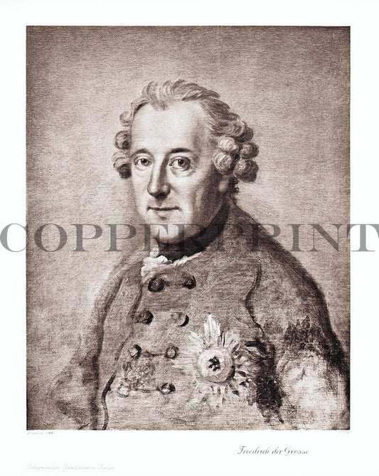 Portrait von Friedrich des Großen Kunstdruck Tiefdruck