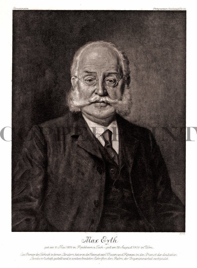 Portrait von Max Eyth Kunstdruck Tiefdruck