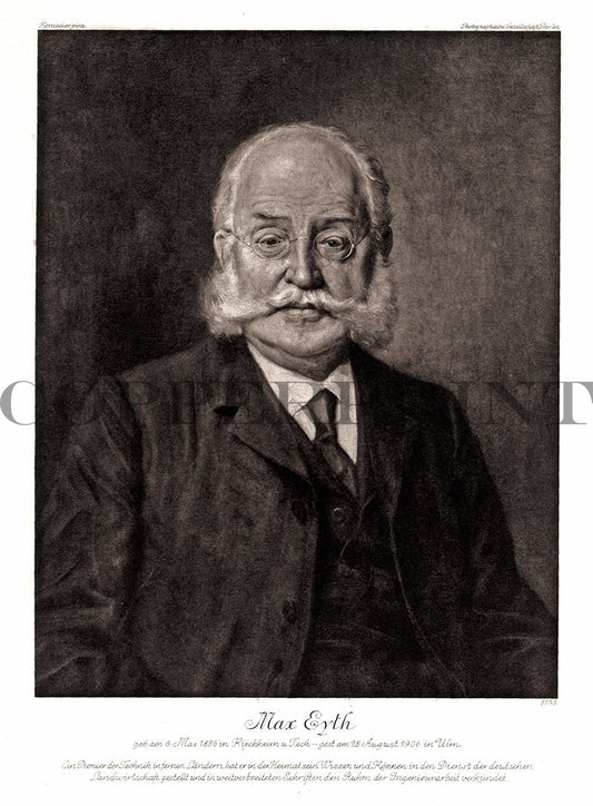Portrait von Max Eyth Kunstdruck Tiefdruck
