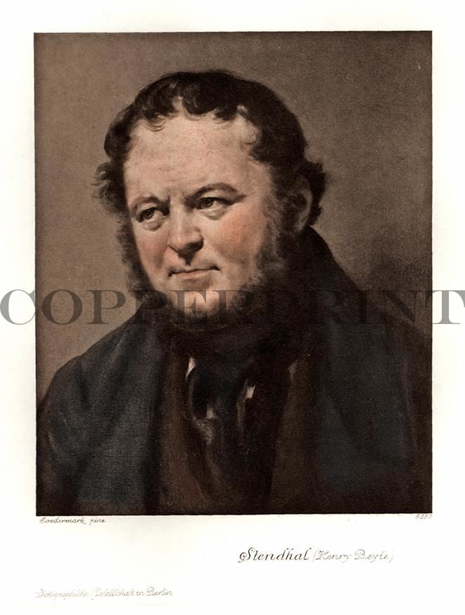 Portrait von Stendhal Kunstdruck Tiefdruck