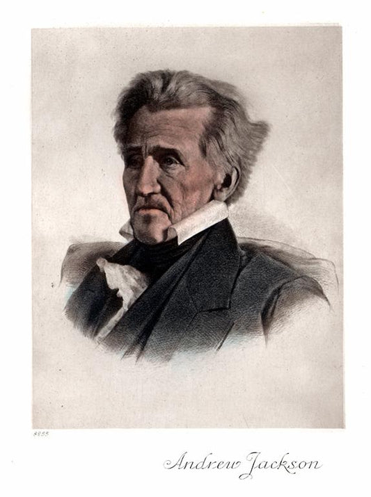 Portrait von Andrew Jackson Kunstdruck Tiefdruck