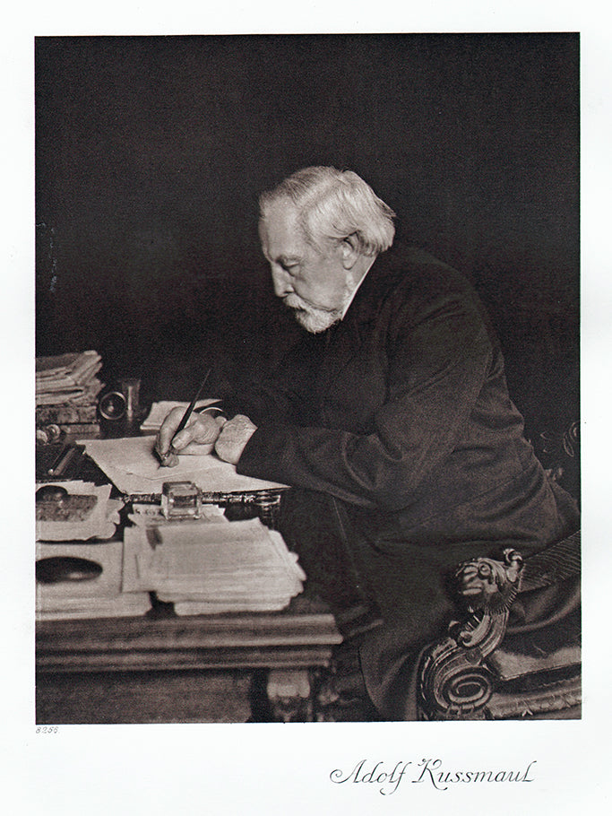 Adolf Kußmaul am Schreibtisch schwarz weiß Kunstdruck Tiefdruck