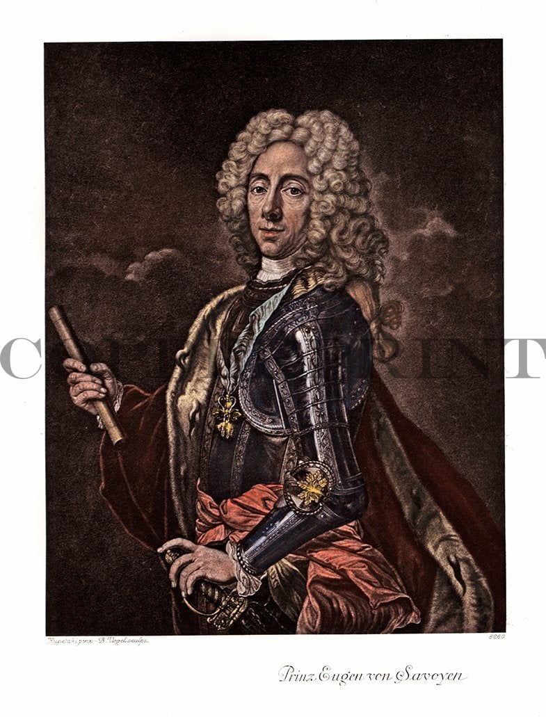 Portrait von Prinz Eugen von Savoyen Kunstdruck Tiefdruck