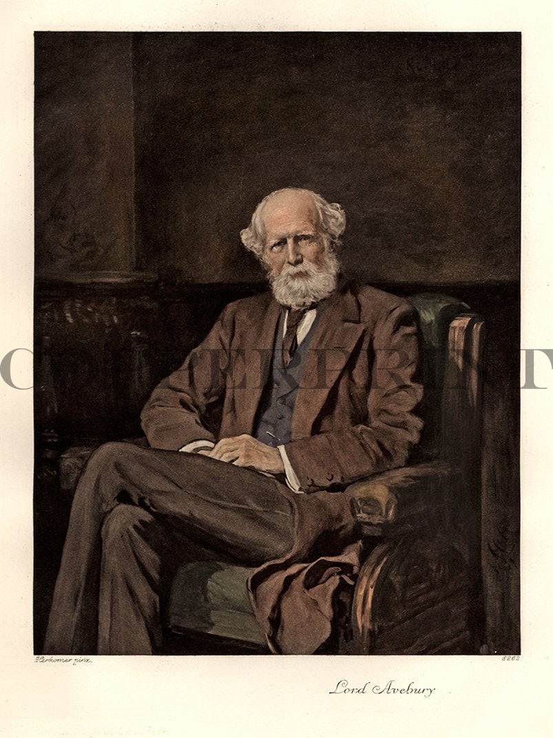 Portrait von Lord Avebury Kunstdruck Tiefdruck