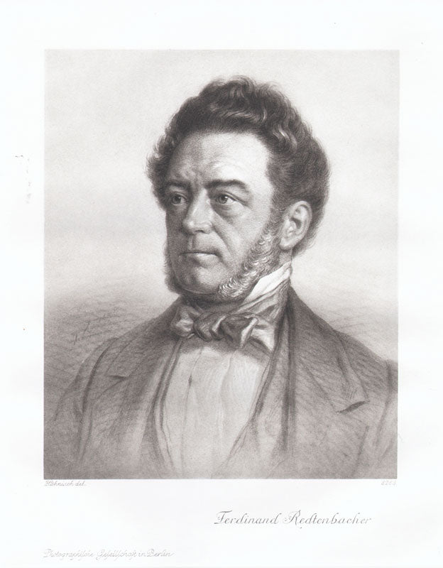 Portrait von Ferdinand Redtenbacher Kunstdruck Tiefdruck