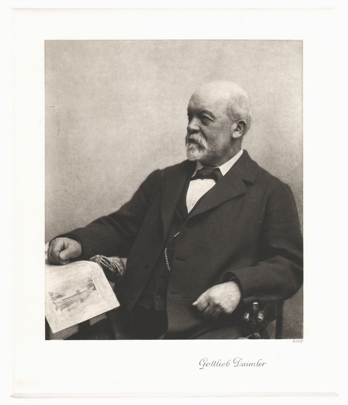 Portrait von Gottlieb Daimler Kunstdruck Tiefdruck