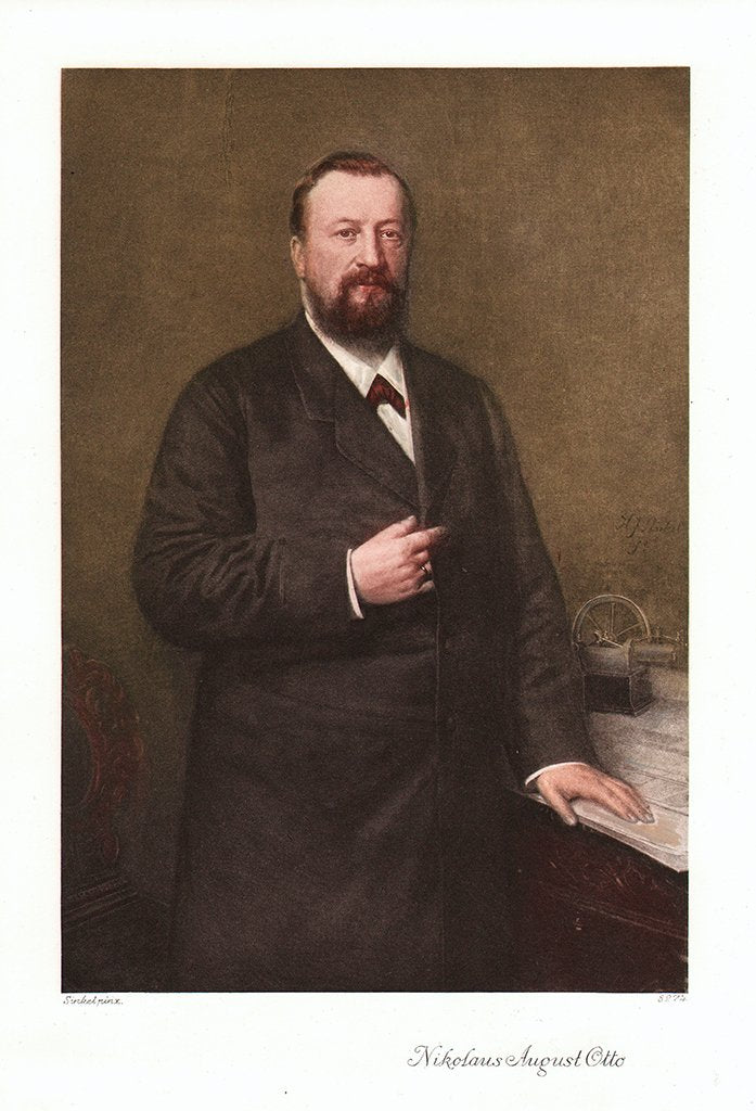 Portrait von Nikolaus August Otto Kunstdruck Tiefdruck