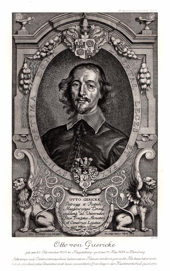 Portrait von Otto von Guericke Kunstdruck Tiefdruck