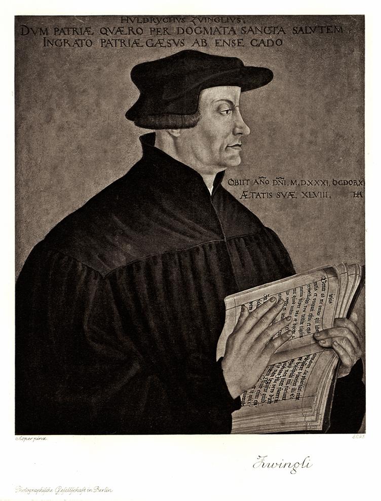 Portrait von Zwingli Kunstdruck Tiefdruck