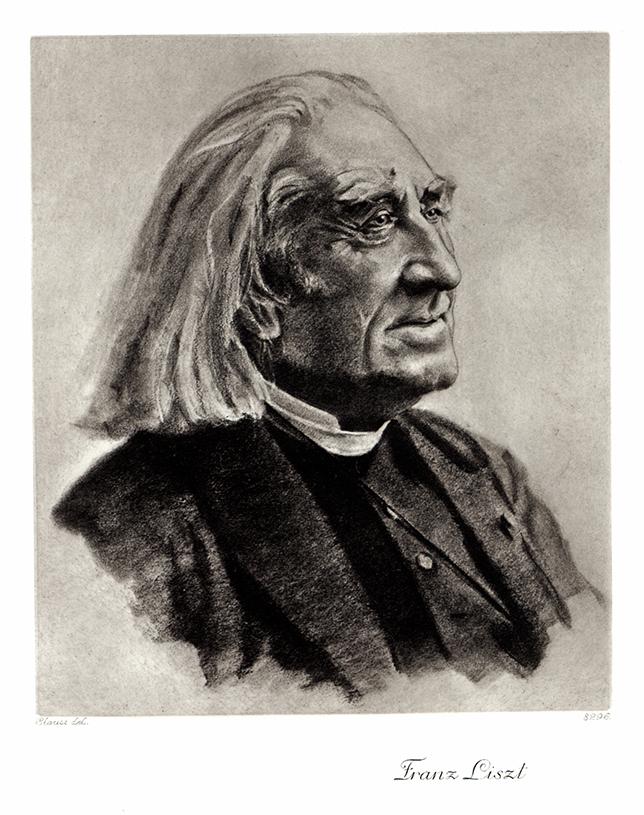 Portrait von Franz Liszt Kunstdruck Tiefdruck
