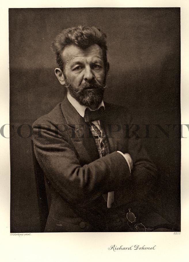 Portrait von Richard Dehmel Kunstdruck Tiefdruck