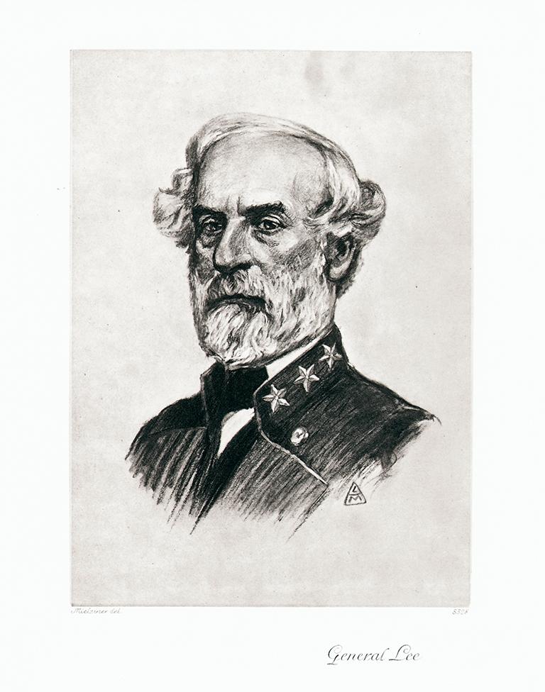 Portrait von General Lee Kunstdruck Tiefdruck