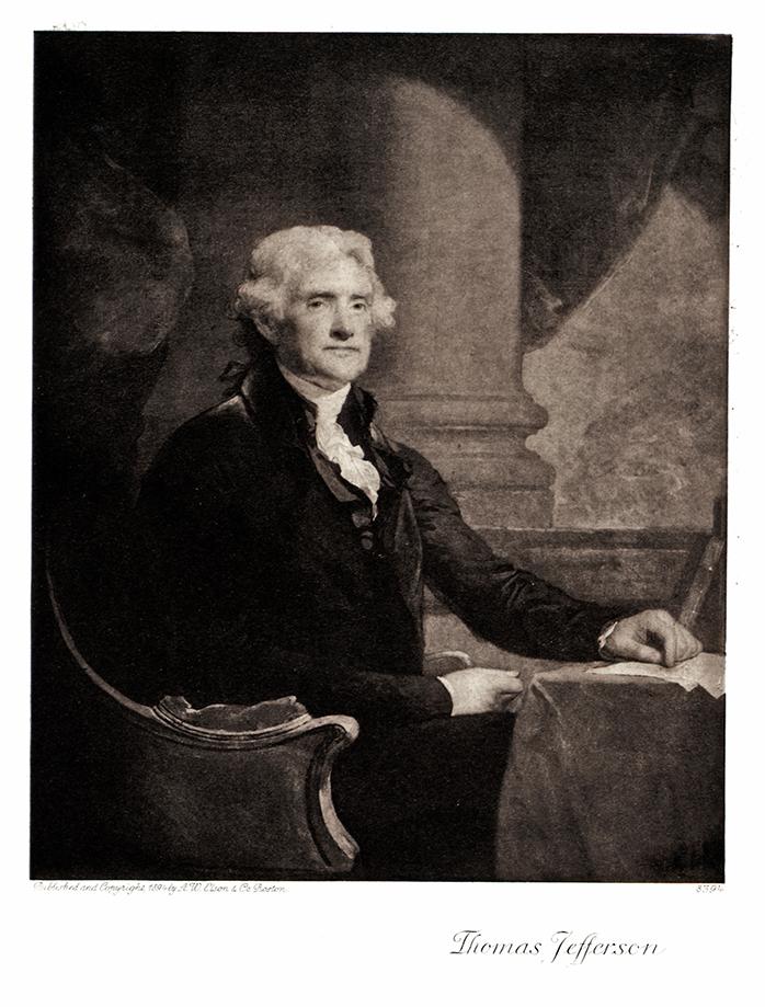 Portrait von Thomas Jefferson Kunstdruck Tiefdruck