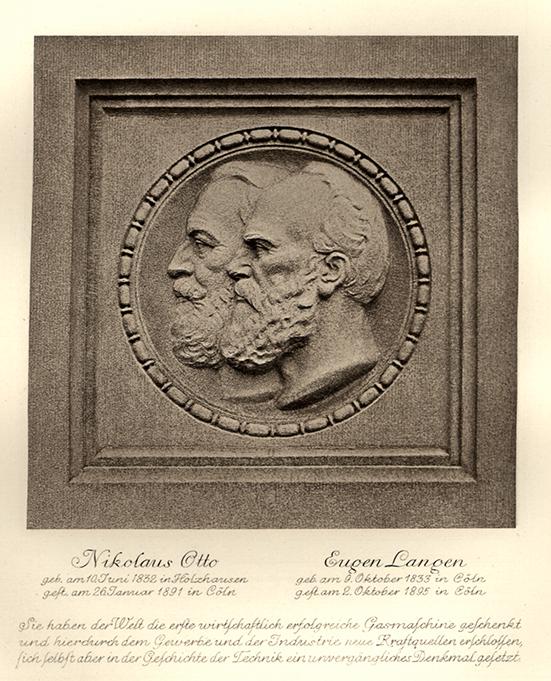 Portraits von Nikolaus Otto, Eugen Langen Kunstdruck Tiefdruck