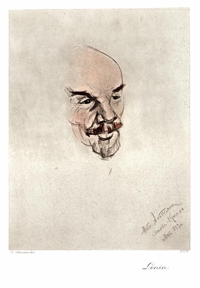 Portrait von Lenin Kunstdruck Tiefdruck