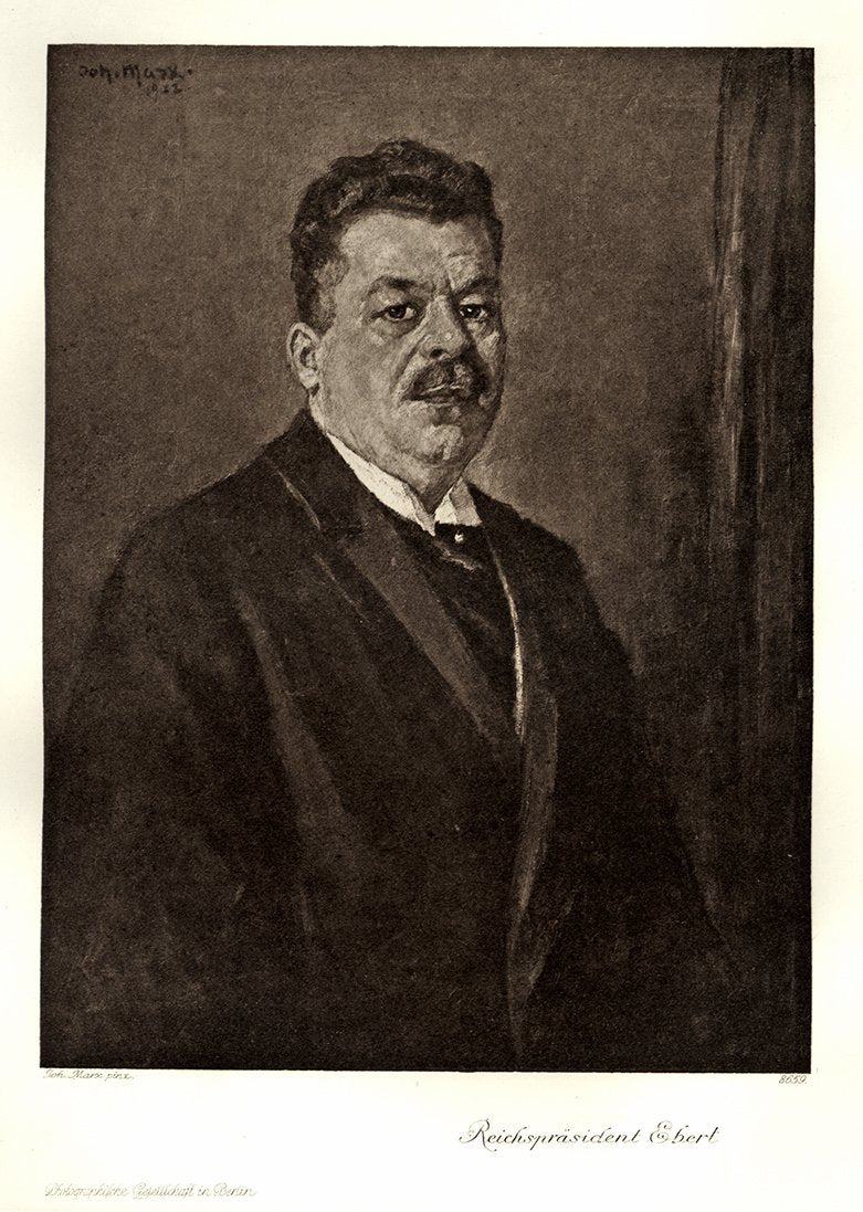 Portrait von Friedrich Ebert Kunstdruck Tiefdruck