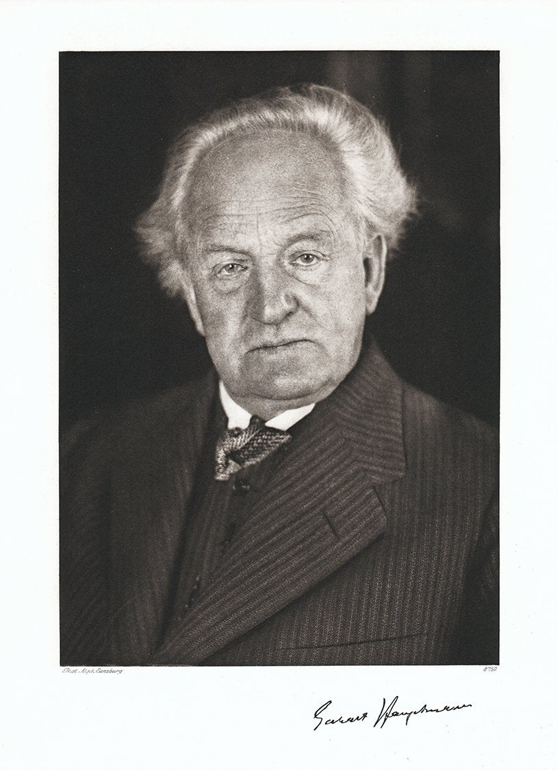 Portrait von Gerhart Hauptmann Kunstdruck Tiefdruck