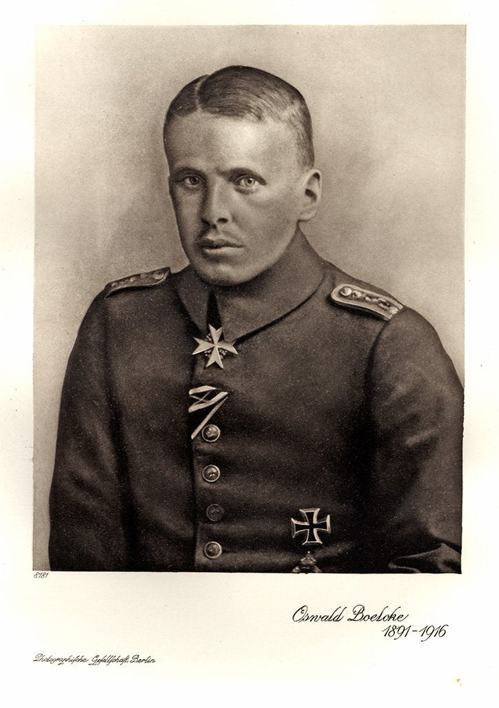 Portrait von Oswald Boelcke Kunstdruck Tiefdruck