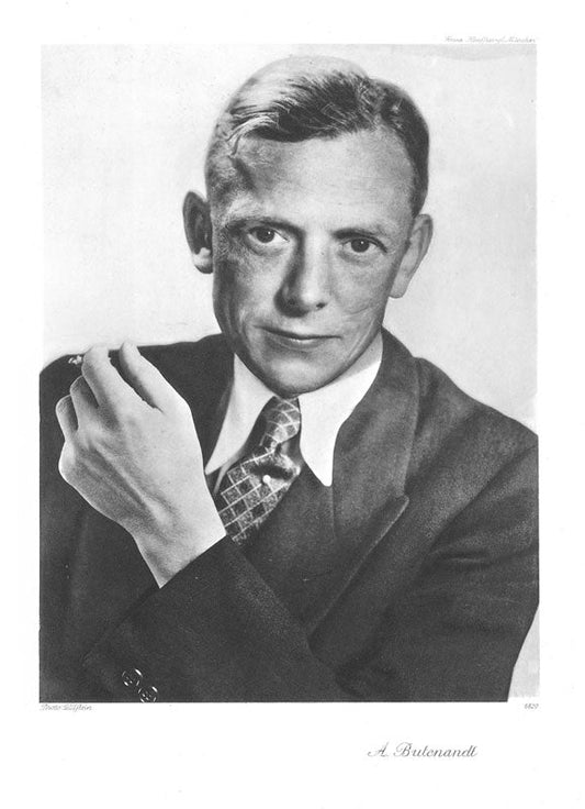 Portrait von Adolf Butenandt schwarz weiß Kunstdruck Tiefdruck