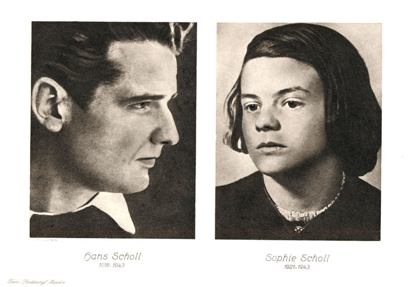 Portraits von den Geschwistern Scholl Kunstdruck Tiefdruck