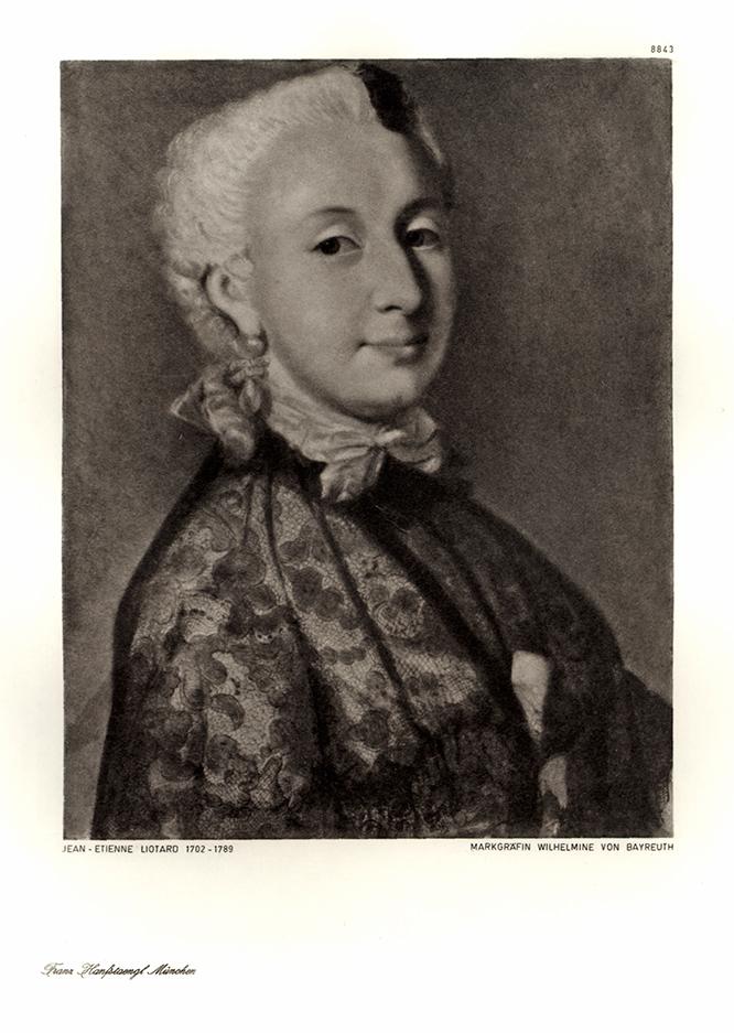 Portrait von Markgräfin Wilhelmine von Bayreuth Kunstdruck Tiefdruck