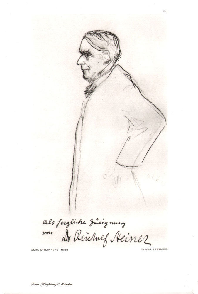 Zeichnung von Rudolf Steiner Kunstdruck Tiefdruck