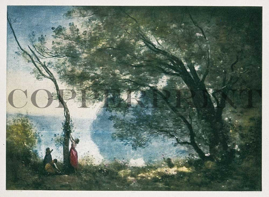 Frauen in der Landschaft Kunstdruck Tiefdruck