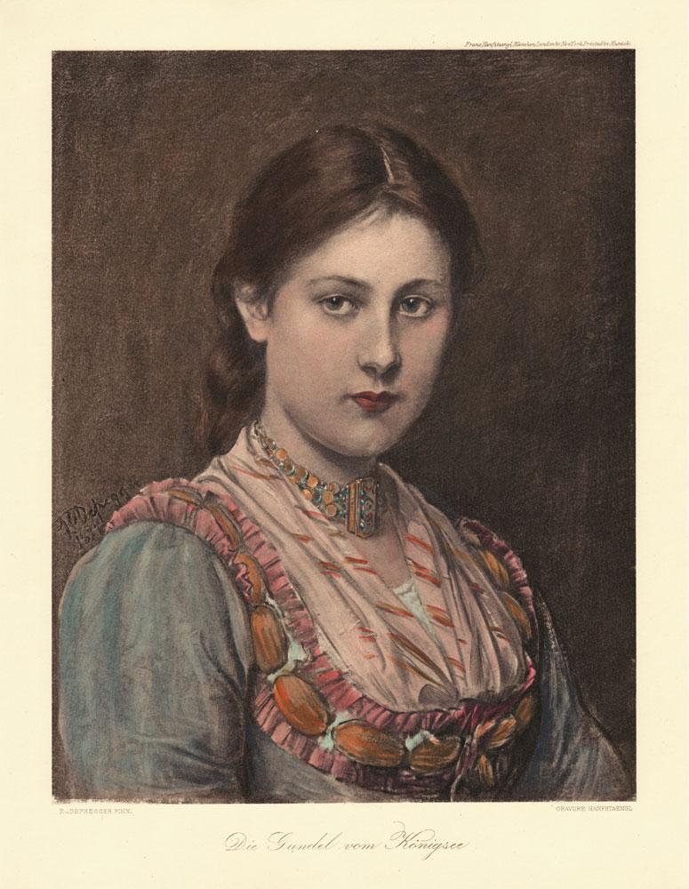 Portrait von Gundel vom Königsee Kunstdruck Tiefdruck