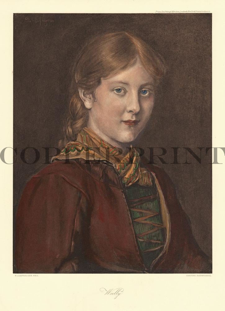 Portrait von Wally Kunstdruck Tiefdruck