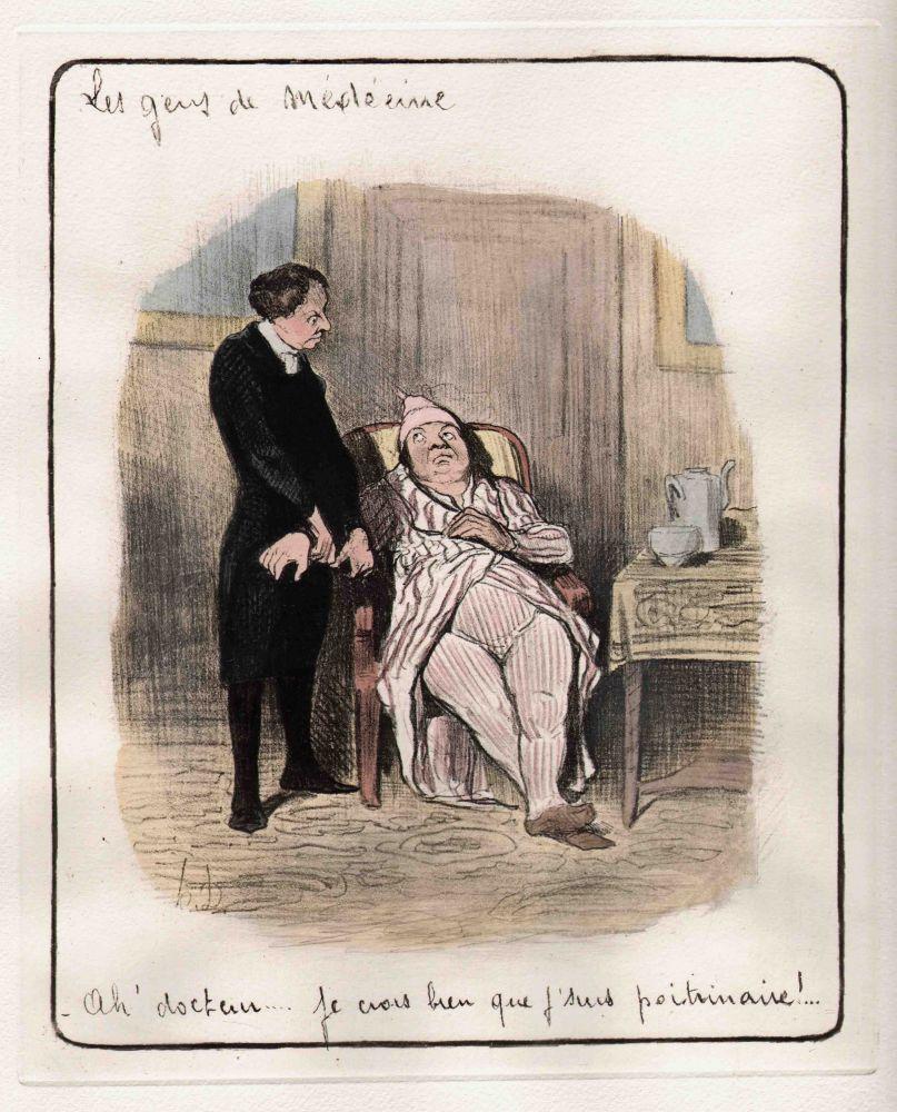 humorvolle Illustration von Ärzten Kunstdruck Tiefdruck