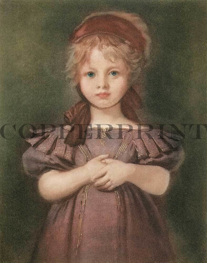 Portrait von einem Mädchen Kunstdruck Tiefdruck