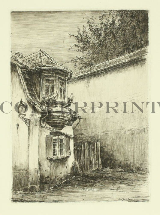 Stadtansicht von Erfurt mit Paulinen Kloster Kunstdruck Tiefdruck
