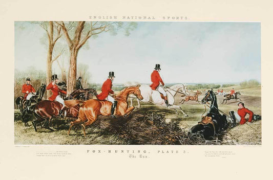 Männer auf Pferden bei der Fuchsjagd Kunstdruck Tiefdruck