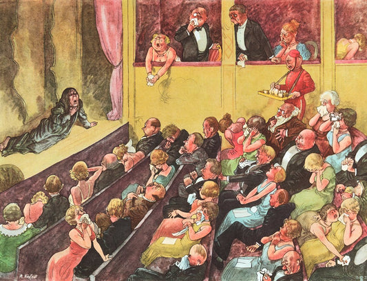 Illustration vom Publikum im Theater Kunstdruck Tiefdruck