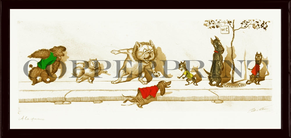 Hundehumor, A la Queue (In die Reihe)