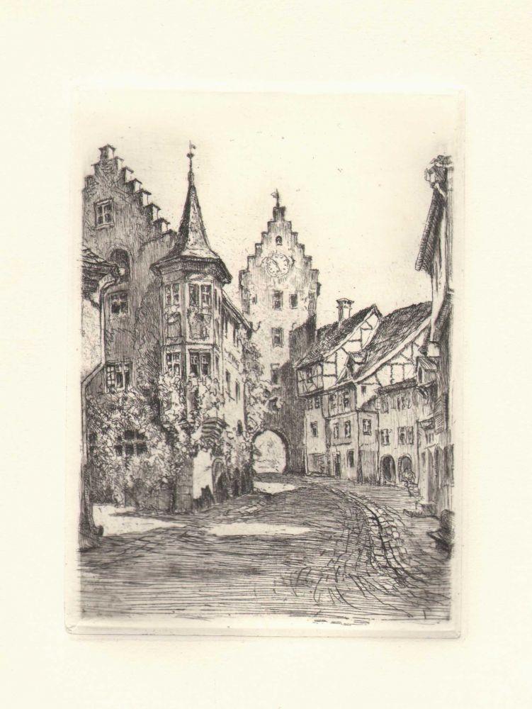 Stadtansicht von Meeresburger Altstadt Kunstdruck Tiefdruck