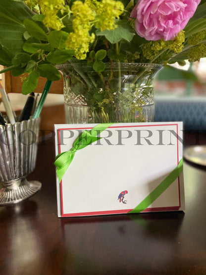 Briefkarten DIN A6 // Papagei Rot