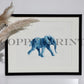 Der blaue Elefant gerahmt