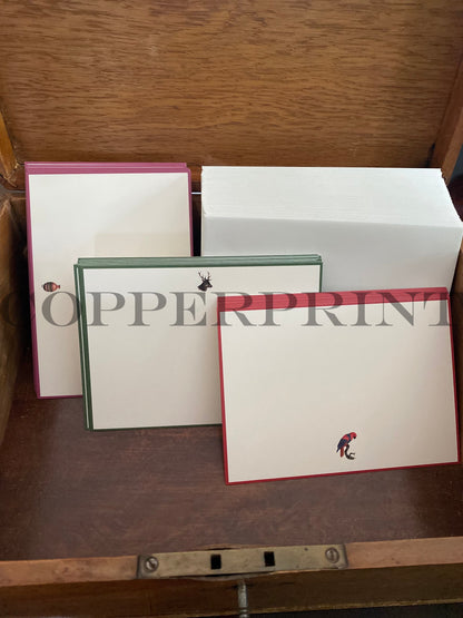 Briefkarten DIN A6 // Papagei Rot