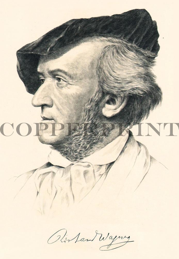 Portrait von Richard Wagner Kunstdruck Tiefdruck