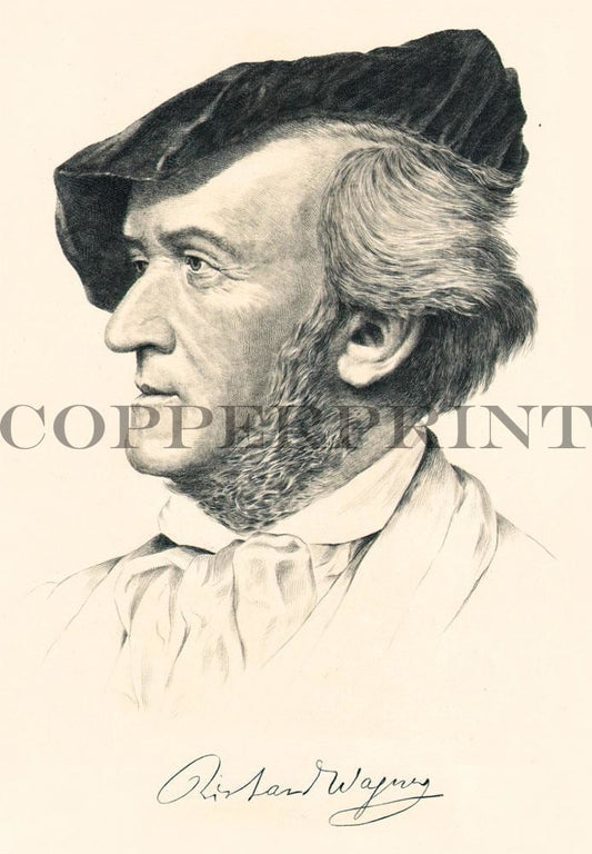 Portrait von Richard Wagner Kunstdruck Tiefdruck