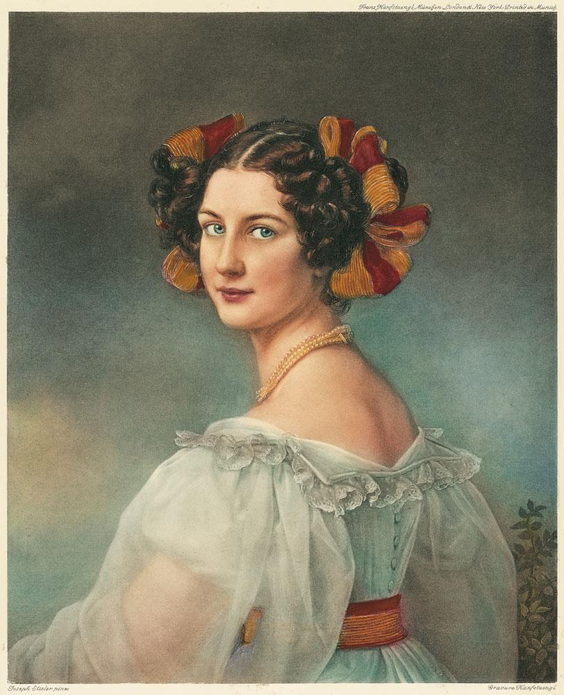 Portrait von Auguste Stropp Kunstkarte Tiefdruck