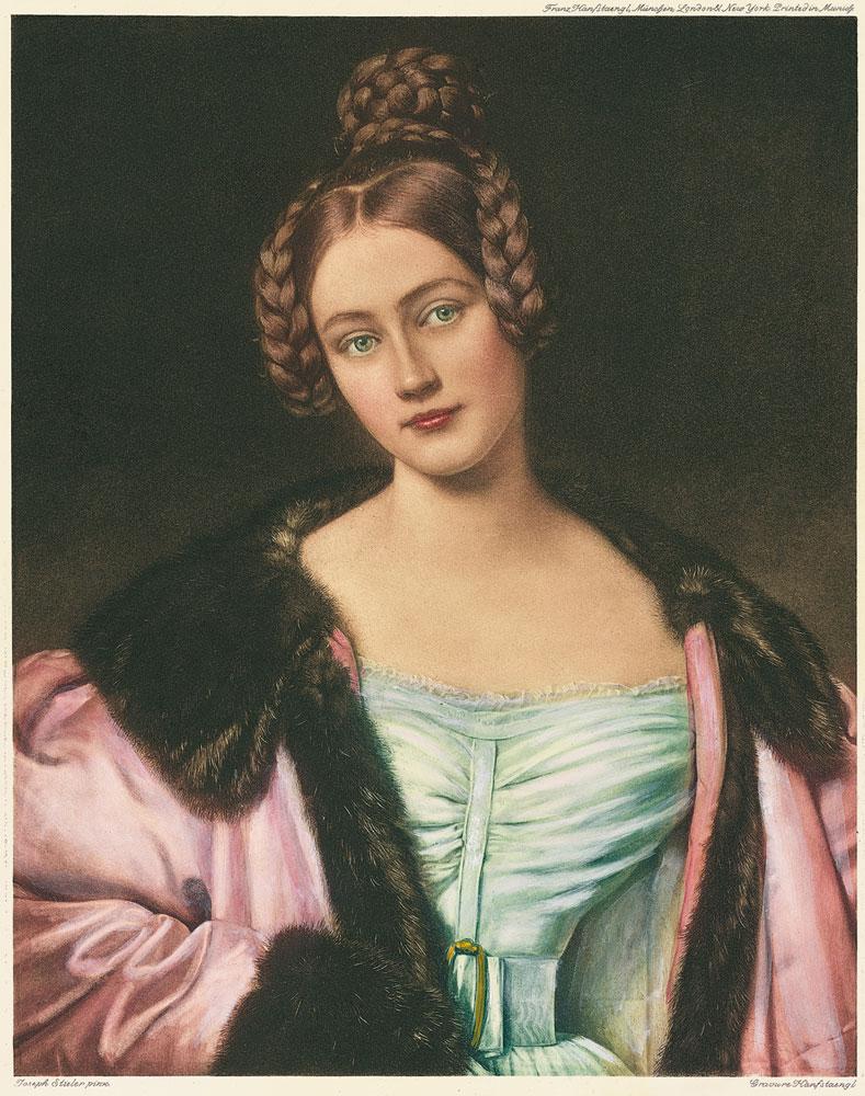 Portrait von Caroline Gräfin Holnstein Kunstdruck Tiefdruck