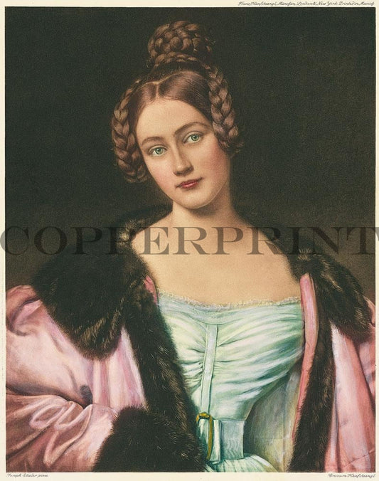 Portrait von Caroline Gräfin Holnstein Kunstdruck Tiefdruck