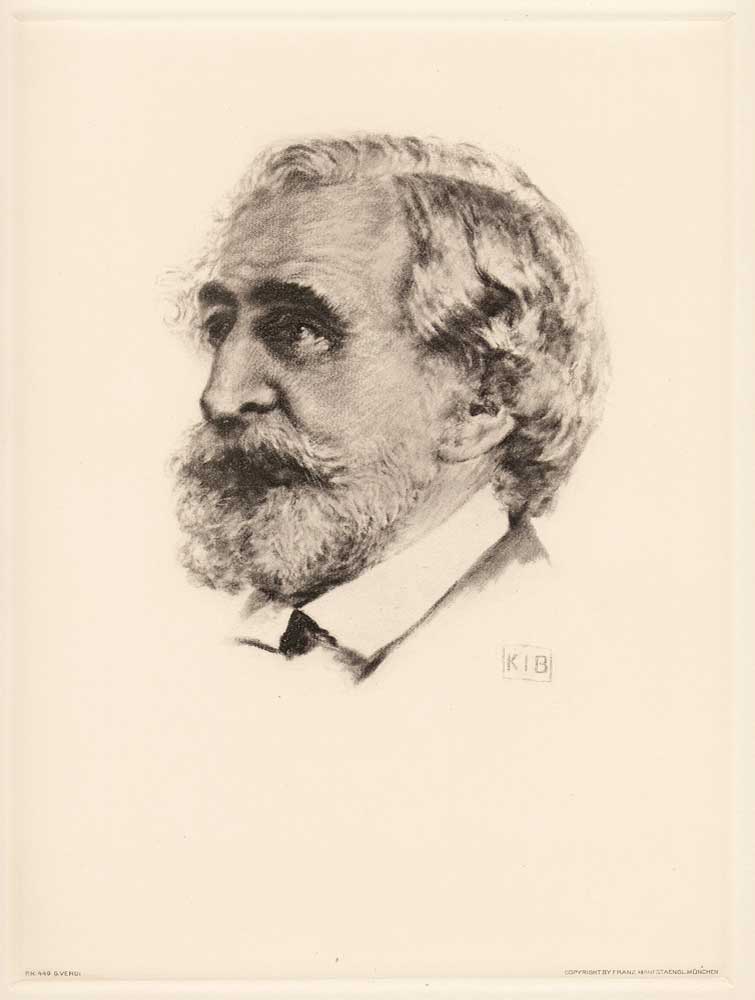 Portrait von Giuseppe Verdi Kunstdruck Tiefdruck