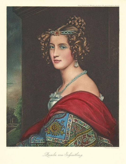 Portrait von Amalie von Schindling Kunstdruck Tiefdruck