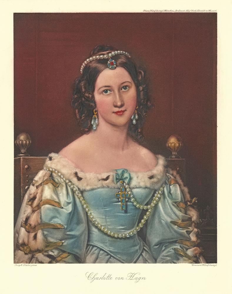 Portrait von Charlotte von Hang Kunstdruck Tiefdruck