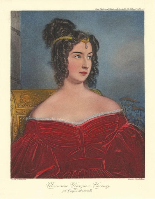 Portrait von Marianna Marchesa Florenzi Kunstdruck Tiefdruck