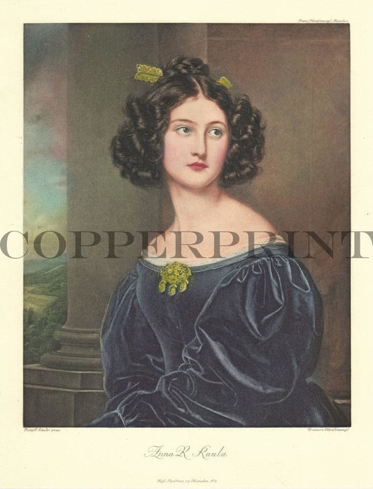 Portrait von Nanette Kaula Kunstdruck Tiefdruck